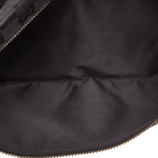 グッチ GGキャンバス ウエストバッグ ボディバッグ 28566 ブラック キャンバス レザー レディース GUCCI 【中古】