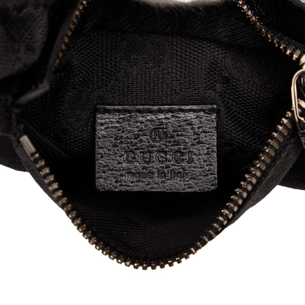 グッチ GGキャンバス ウエストバッグ ボディバッグ 28566 ブラック キャンバス レザー レディース GUCCI 【中古】