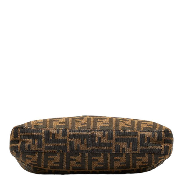 フェンディ ズッカ シルバー金具 ワンショルダーバッグ 26569 ベージュ ブラウン キャンバス レザー レディース FENDI 【中古】