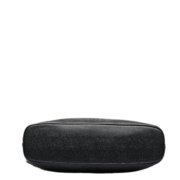 シャネル トリプルココマーク ゴールド金具 チェーン ショルダーバッグ ブラック キャビアスキン レディース CHANEL 【中古】