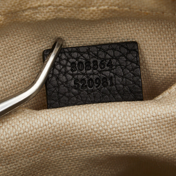 グッチ ソーホー インターロッキングG タッセル スモールディスコバッグ 斜め掛け ショルダーバッグ  308364 ブラック レザー レディース GUCCI 【中古】