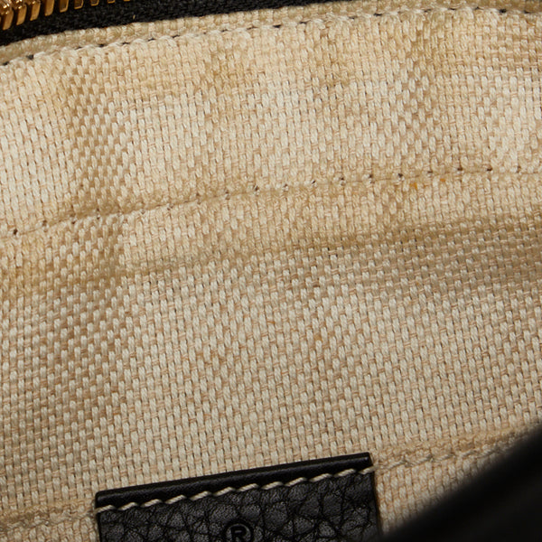 グッチ ソーホー インターロッキングG タッセル スモールディスコバッグ 斜め掛け ショルダーバッグ  308364 ブラック レザー レディース GUCCI 【中古】