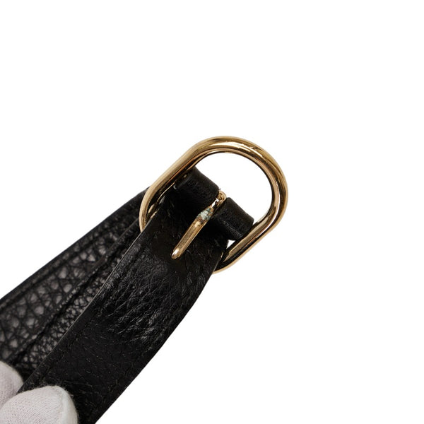 グッチ バンブー ショッパー スモール ハンドバッグ ショルダーバッグ 2WAY 336032 ブラック レザー レディース GUCCI 【中古】