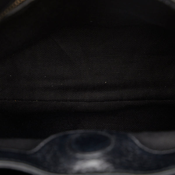 グッチ バンブー ショッパー スモール ハンドバッグ ショルダーバッグ 2WAY 336032 ブラック レザー レディース GUCCI 【中古】