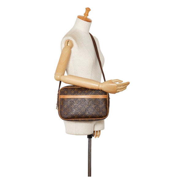 ルイ ヴィトン モノグラム  リポーターPM 斜め掛け ショルダーバッグ  M45254 ブラウン PVC レザー レディース LOUIS VUITTON 【中古】