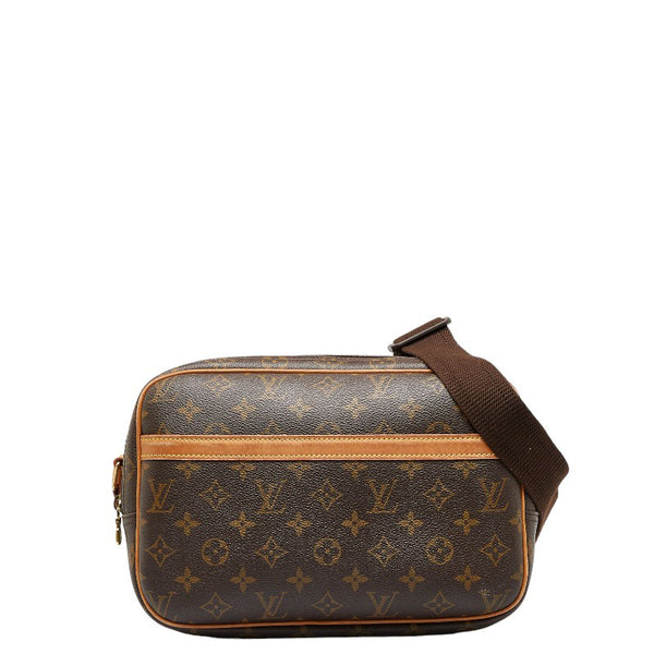 ルイ ヴィトン モノグラム  リポーターPM 斜め掛け ショルダーバッグ  M45254 ブラウン PVC レザー レディース LOUIS VUITTON 【中古】