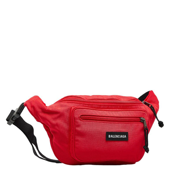 バレンシアガ エクスプローラー ベルトバッグ ウエストバッグ ボディバッグ レッド ブラック ナイロン メンズ BALENCIAGA 【中古】