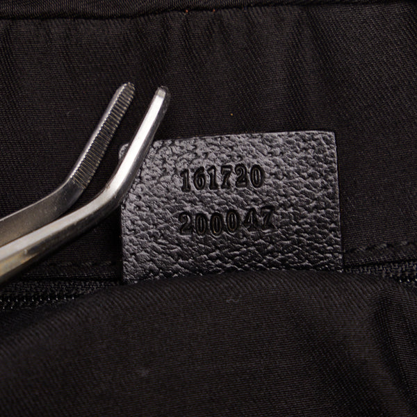 グッチ GGキャンバス プリンシー シェリーライン ハンドバック ショルダーバッグ 161720 ブラック キャンバス レザー レディース GUCCI 【中古】