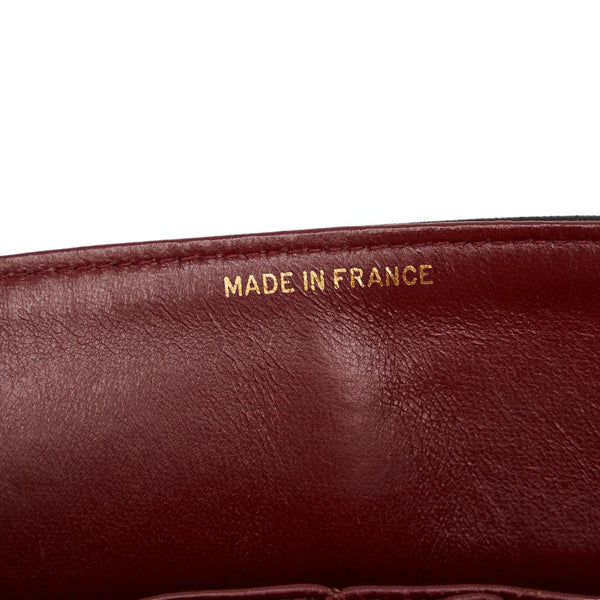 シャネル マトラッセ25 ダブルフラップ チェーン ショルダーバッグ ブラック レザー レディース CHANEL 【中古】
