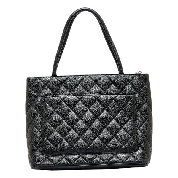 シャネル 復刻トート ココマーク ハンドバッグ トートバッグ ブラック キャビアスキン レディース CHANEL 【中古】