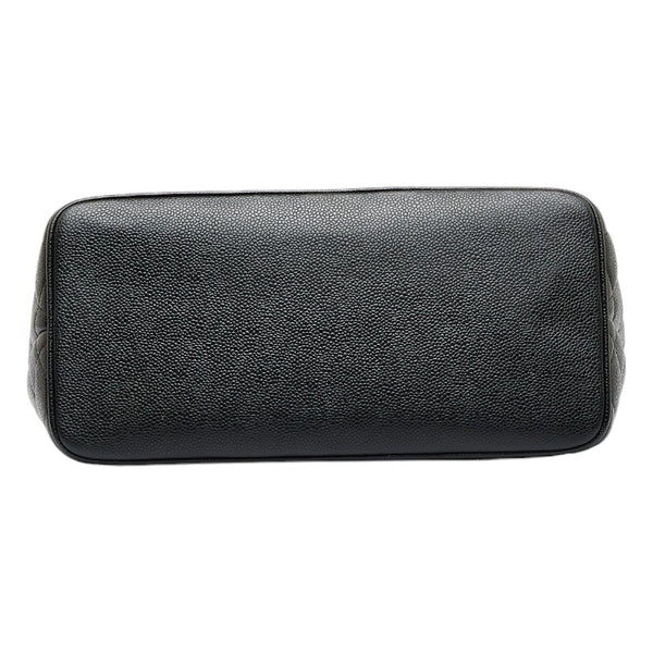 シャネル 復刻トート ココマーク ハンドバッグ トートバッグ ブラック キャビアスキン レディース CHANEL 【中古】