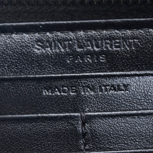 サンローラン スター ラウンドファスナー 長財布 414680 ブラック レザー レディース SAINT LAURENT 【中古】