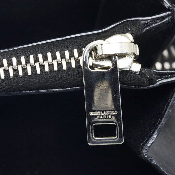 サンローラン スター ラウンドファスナー 長財布 414680 ブラック レザー レディース SAINT LAURENT 【中古】