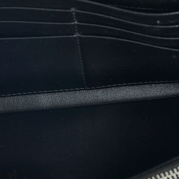 サンローラン スター ラウンドファスナー 長財布 414680 ブラック レザー レディース SAINT LAURENT 【中古】