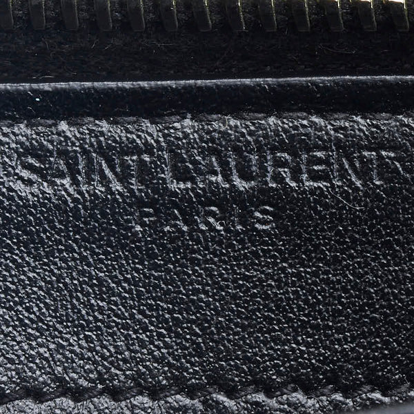 サンローラン スター ラウンドファスナー 長財布 414680 ブラック レザー レディース SAINT LAURENT 【中古】