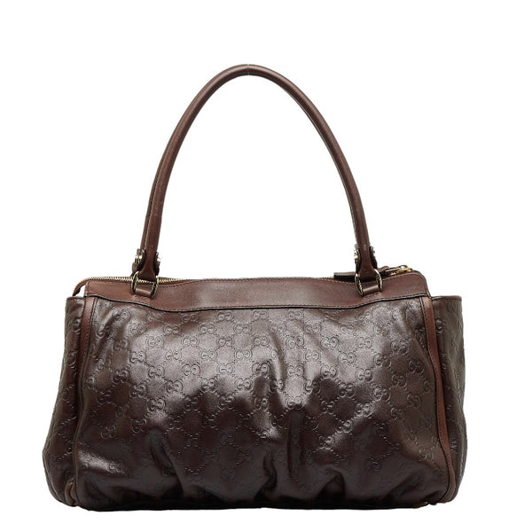 グッチ グッチシマ アビー ショルダーバッグ トートバッグ 189831 ブラウン レザー レディース GUCCI 【中古】