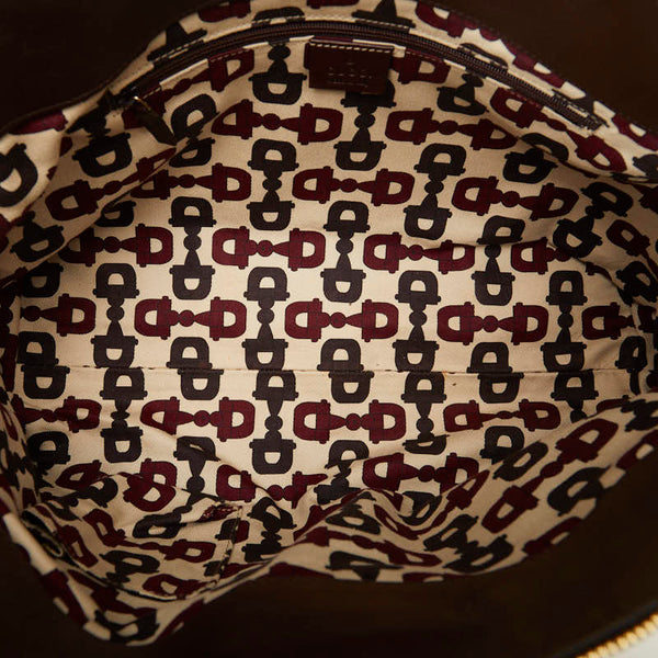 グッチ グッチシマ アビー ショルダーバッグ トートバッグ 189831 ブラウン レザー レディース GUCCI 【中古】