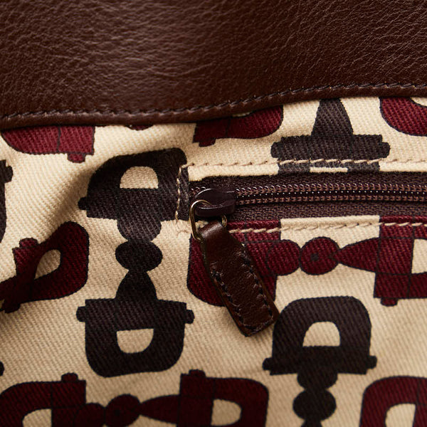 グッチ グッチシマ アビー ショルダーバッグ トートバッグ 189831 ブラウン レザー レディース GUCCI 【中古】