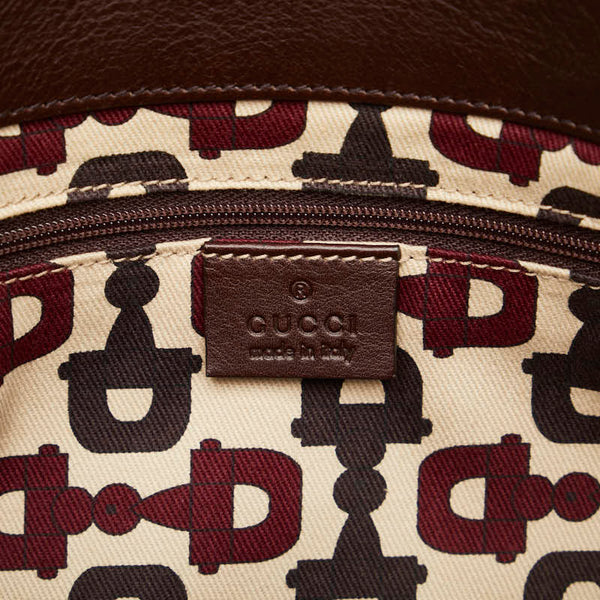 グッチ グッチシマ アビー ショルダーバッグ トートバッグ 189831 ブラウン レザー レディース GUCCI 【中古】