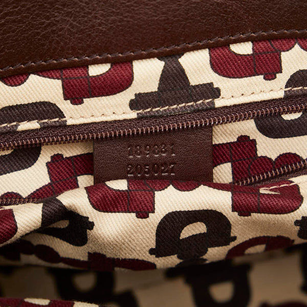 グッチ グッチシマ アビー ショルダーバッグ トートバッグ 189831 ブラウン レザー レディース GUCCI 【中古】