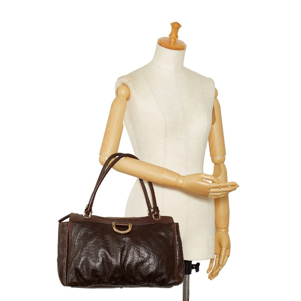 グッチ グッチシマ アビー ショルダーバッグ トートバッグ 189831 ブラウン レザー レディース GUCCI 【中古】