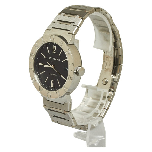 ブルガリ ブルガリブルガリ 38mm 腕時計 BB38SS 自動巻き ブラック文字盤 ステンレススチール メンズ BVLGARI 【中古】