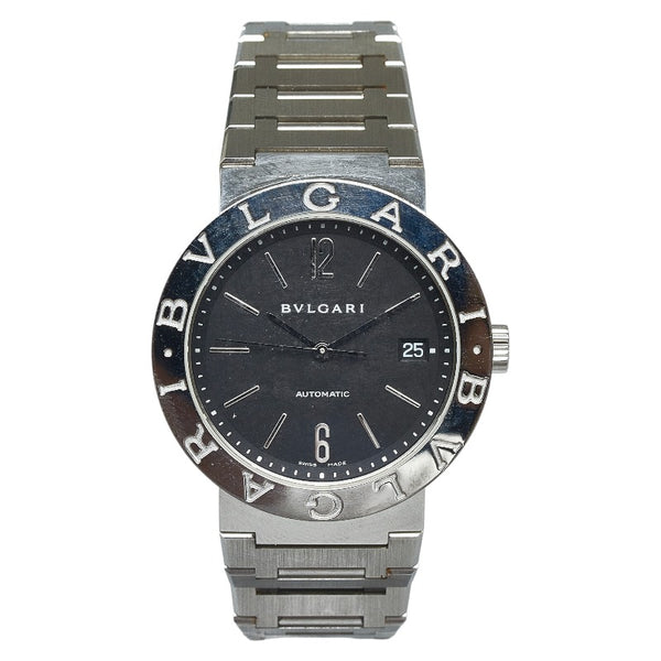 ブルガリ ブルガリブルガリ 38mm 腕時計 BB38SS 自動巻き ブラック文字盤 ステンレススチール メンズ BVLGARI 【中古】