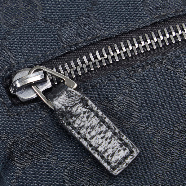 グッチ GGキャンバス ボディバッグ ウエストバッグ 162962 ブラック キャンバス レザー レディース GUCCI 【中古】