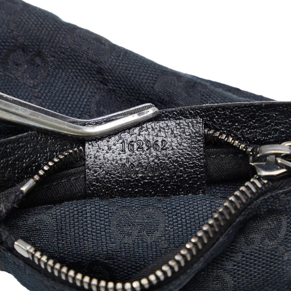 グッチ GGキャンバス ボディバッグ ウエストバッグ 162962 ブラック キャンバス レザー レディース GUCCI 【中古】