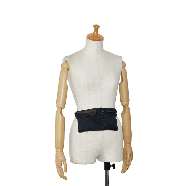 グッチ GGキャンバス ボディバッグ ウエストバッグ 162962 ブラック キャンバス レザー レディース GUCCI 【中古】