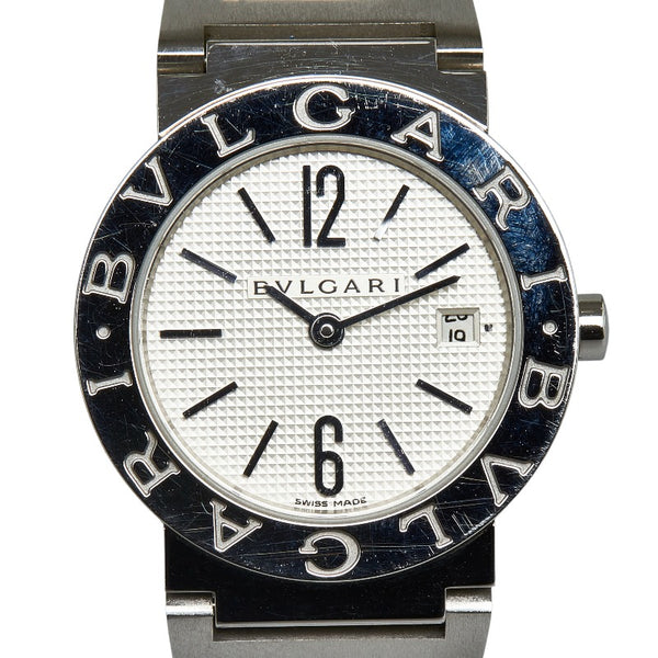 ブルガリ ブルガリブルガリ デイト 腕時計 BBL26S クオーツ ホワイト文字盤 ステンレススチール レディース BVLGARI 【中古】