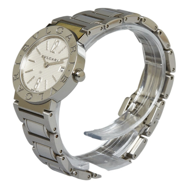 ブルガリ ブルガリブルガリ デイト 腕時計 BBL26S クオーツ ホワイト文字盤 ステンレススチール レディース BVLGARI 【中古】
