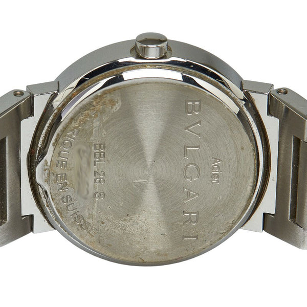 ブルガリ ブルガリブルガリ デイト 腕時計 BBL26S クオーツ ホワイト文字盤 ステンレススチール レディース BVLGARI 【中古】