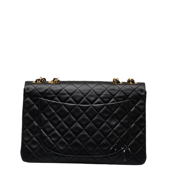 シャネル デカマトラッセ ココマーク チェーン ショルダーバッグ ブラック レザー レディース CHANEL 【中古】