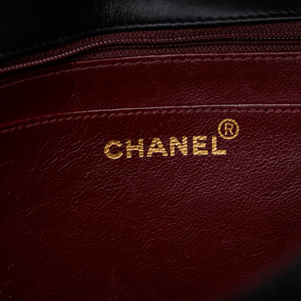 シャネル デカマトラッセ ココマーク チェーン ショルダーバッグ ブラック レザー レディース CHANEL 【中古】