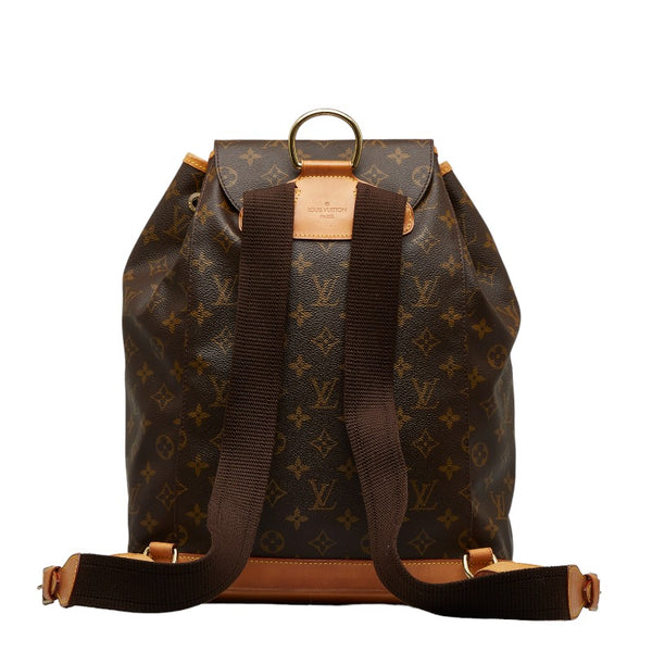 ルイ ヴィトン モノグラム モンスリGM リュック バックパック M51135 ブラウン PVC レザー レディース LOUIS VUITTON 【中古】