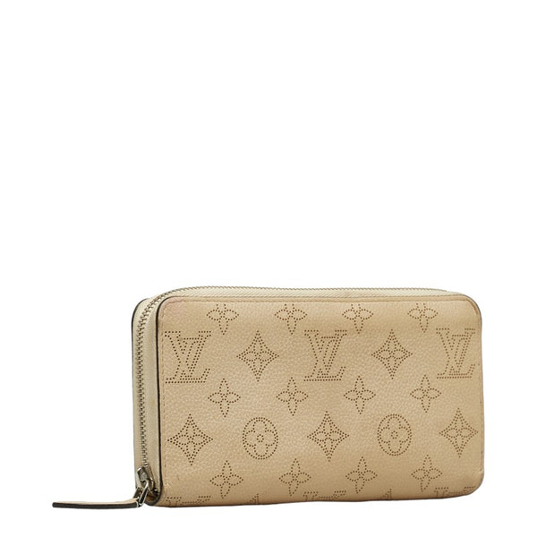 ルイ ヴィトン マヒナ ジッピーウォレット ラウンドファスナー 長財布 M58878 クレーム ベージュ レザー レディース LOUIS VUITTON 【中古】