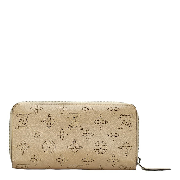 ルイ ヴィトン マヒナ ジッピーウォレット ラウンドファスナー 長財布 M58878 クレーム ベージュ レザー レディース LOUIS VUITTON 【中古】