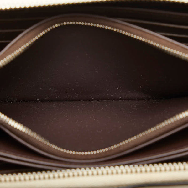 ルイ ヴィトン マヒナ ジッピーウォレット ラウンドファスナー 長財布 M58878 クレーム ベージュ レザー レディース LOUIS VUITTON 【中古】