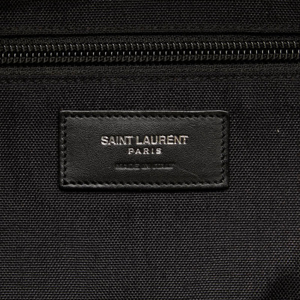 サンローラン CITY シティ スター リュック バックパック 360206 ブラック シルバー キャンバス レザー メンズ SAINT LAURENT 【中古】