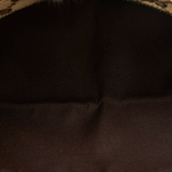 グッチ GGキャンバス ウエストバッグ ボディバッグ 28566 ベージュ グリーン キャンバス レザー レディース GUCCI 【中古】