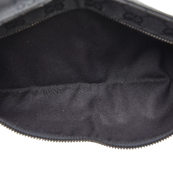 グッチ GGキャンバス ボディバッグ ウエストバッグ 28566 ブラック キャンバス レザー レディース GUCCI 【中古】