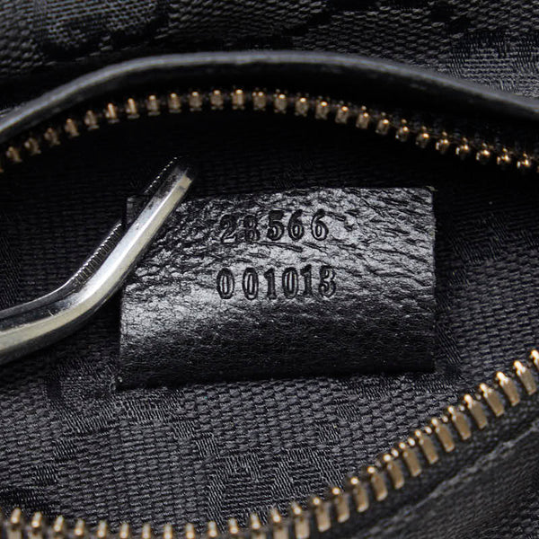 グッチ GGキャンバス ボディバッグ ウエストバッグ 28566 ブラック キャンバス レザー レディース GUCCI 【中古】