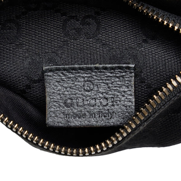 グッチ GGキャンバス ボディバッグ ウエストバッグ 28566 ブラック キャンバス レザー レディース GUCCI 【中古】