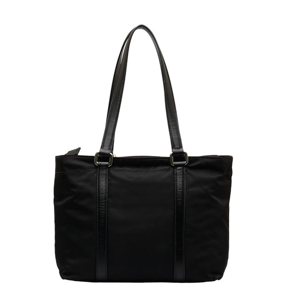プラダ トートバッグ ハンドバッグ ブラック レザー ナイロン レディース PRADA 【中古】