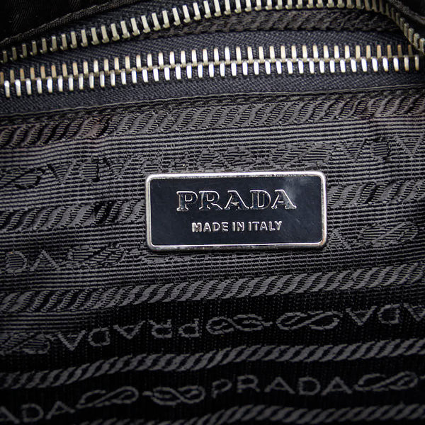プラダ トートバッグ ハンドバッグ ブラック レザー ナイロン レディース PRADA 【中古】