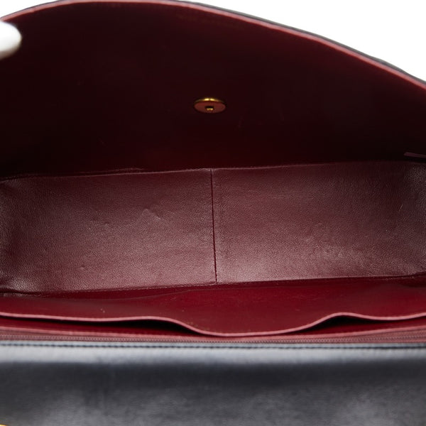 シャネル デカマトラッセ チェーン ショルダーバッグ ブラック ゴールド ラムスキン レディース CHANEL 【中古】