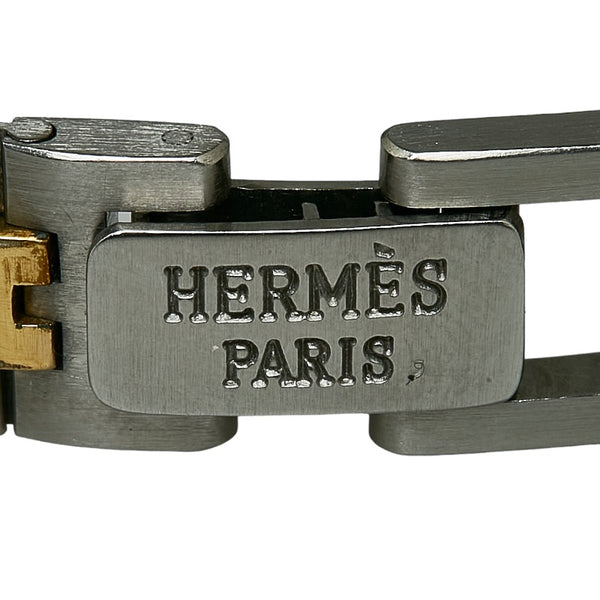 エルメス ボーイズ プロフィール 腕時計 クオーツ ホワイト文字盤 ステンレススチール レディース HERMES 【中古】