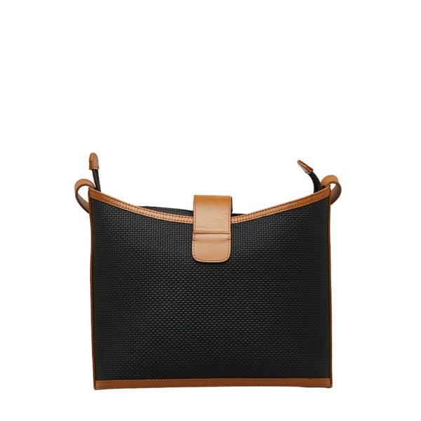 サンローラン 斜め掛け ショルダーバッグ ネイビー ブラウン PVC レザー レディース SAINT LAURENT 【中古】