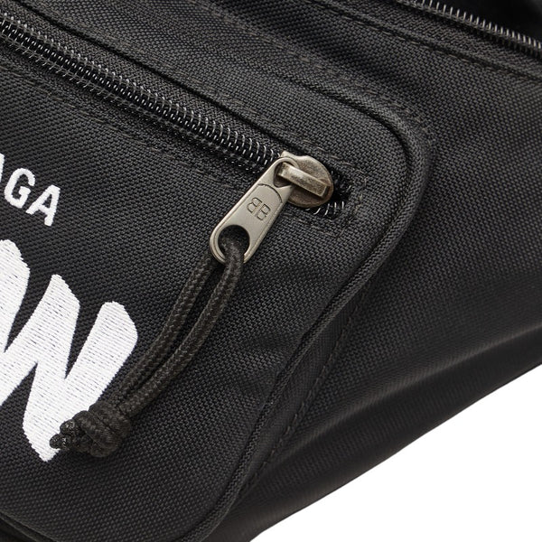 バレンシアガ エクスプローラー ボディバッグ ウエストバッグ 482389 ブラック キャンバス メンズ BALENCIAGA 【中古】